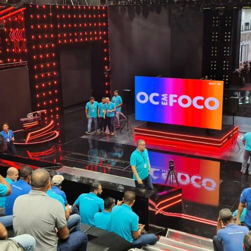 Painel de led p2mm para evento na TV Globo