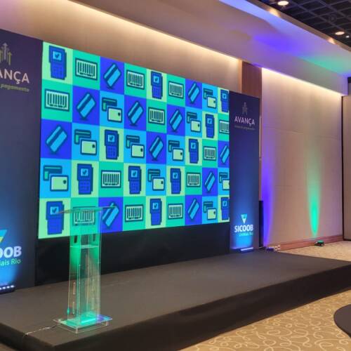 Painel de LED para Evento corporativo Sicoob