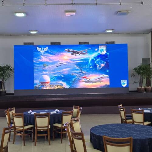 Painel de led p2mm para evento na Força Aérea Brasileira