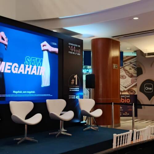 Locação de painel de led para evento em Shopping no Rio de Janeiro para a marca Eudora