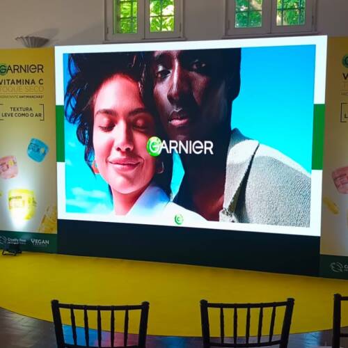 Painel De Led P2mm indoor para Evento Garnier Loreal Rio de Janeiro
