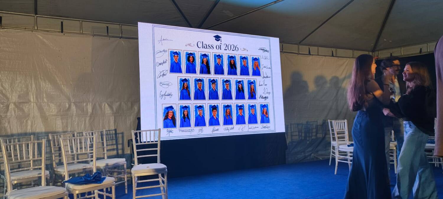 Painel de LED em formatura escolar no Rio de Janeiro