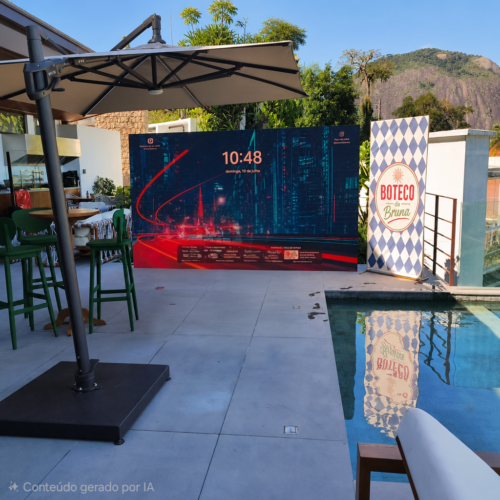Painel De Led de 4x2m Outdoor para Evento Em piscina em Casa no Rio de Janeiro