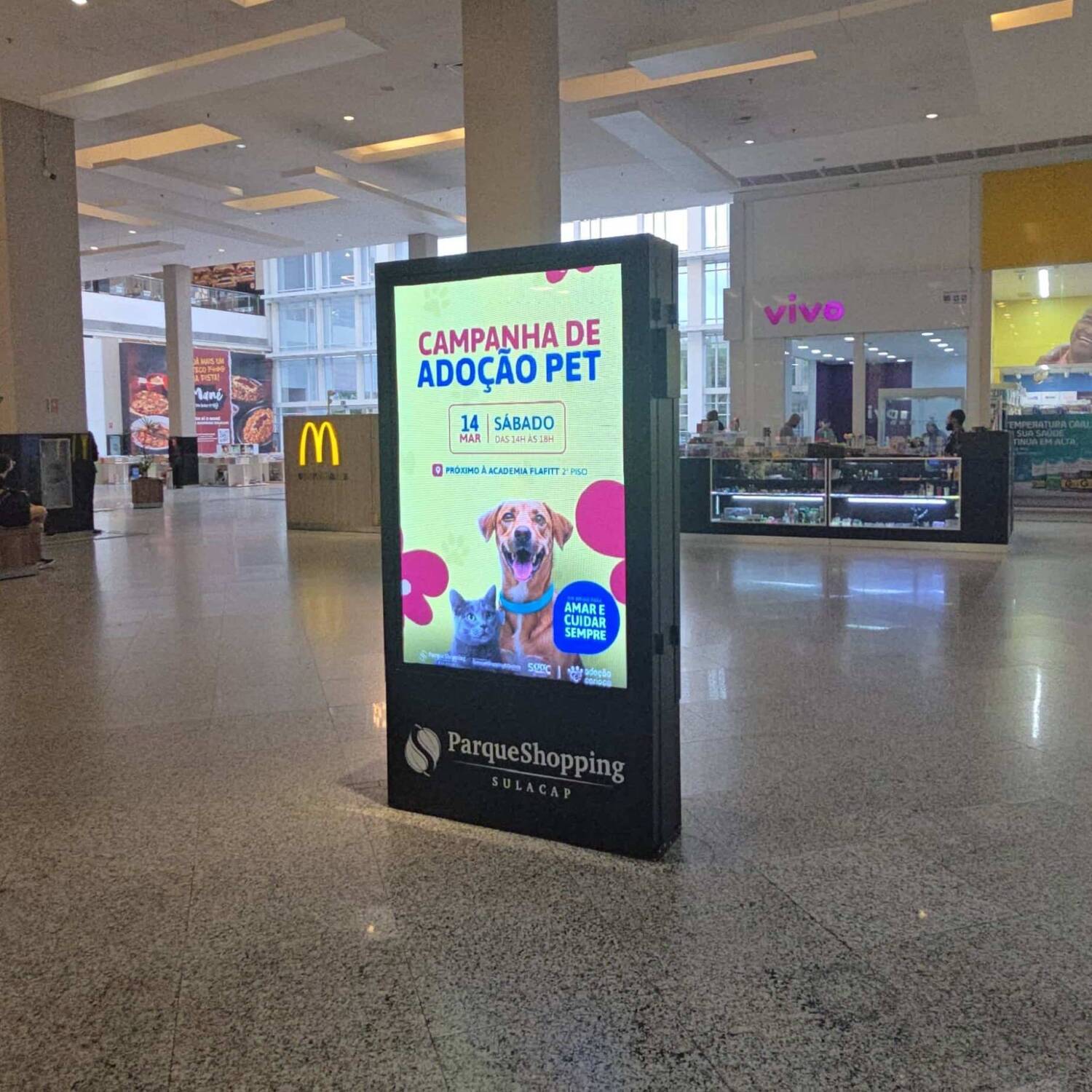 Totem De Led De 1x1.5m Shopping